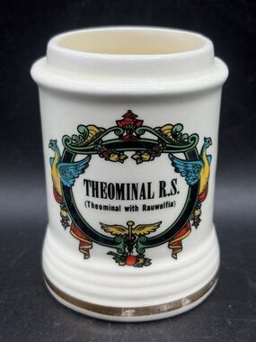 Jeanne Robinette Vintage Porcelain Apothecary Jar Theominal R.S. Vessel Decor